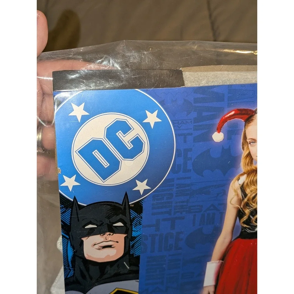 DC Comics Harley‎ Quinn Child Costume Dress Headband Cuffs Small 5-7 Years - Picture 4 of 6